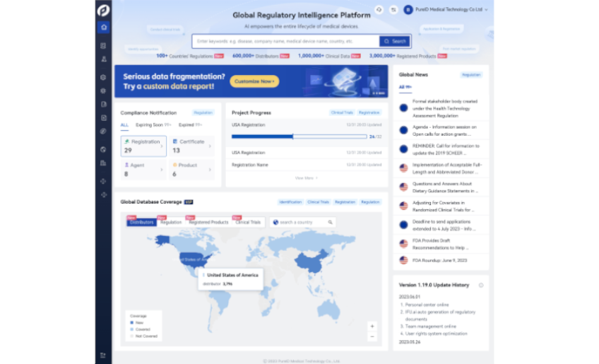 Plataforma de inteligencia regulatoria global - Pure Global